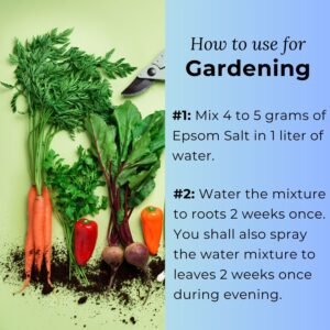 Epsom salt for plants and garden