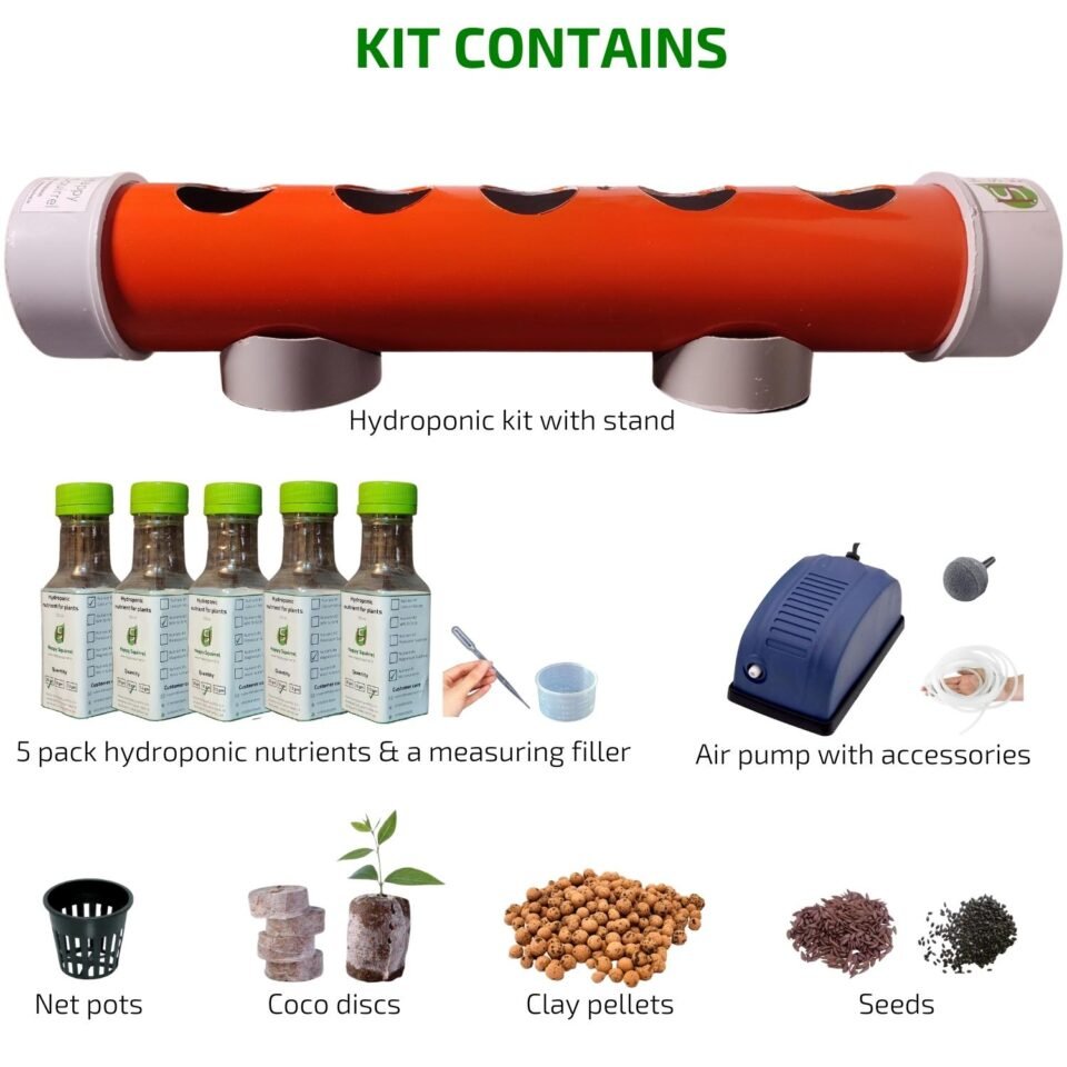 happy squirrel hydroponic kit contains